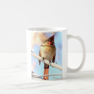 Caneca De Café Cardinal fêmea olhando o