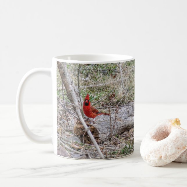 Caneca De Café Cardinal Vibrante (Com Donut)