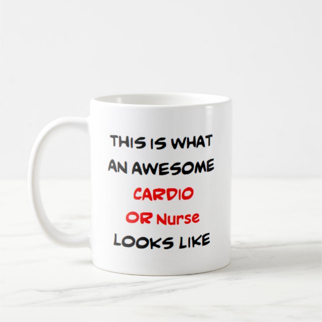 Caneca De Café cardio ou enfermeira, incrível (Esquerda)