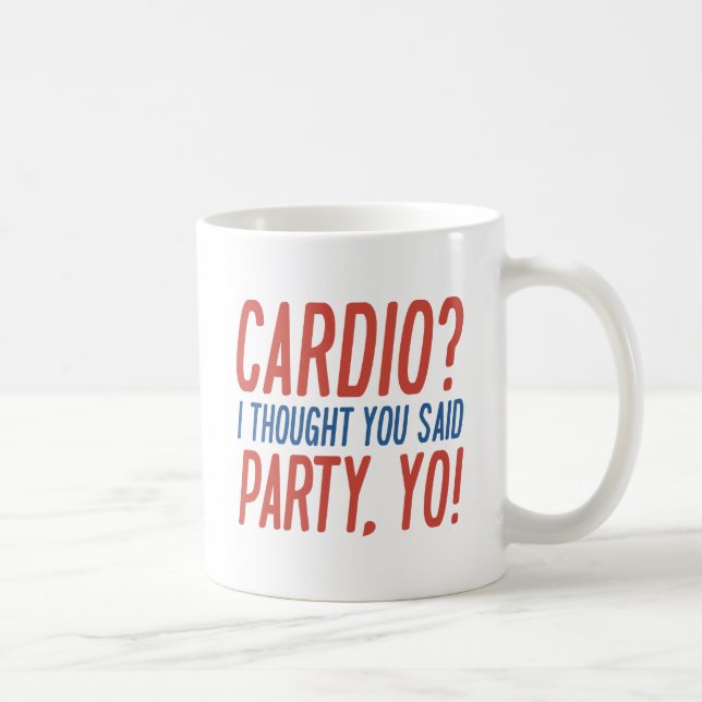 Caneca De Café Cardio Party Yo (Direita)