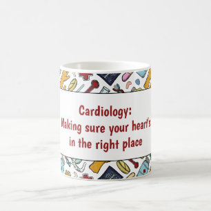 Caneca De Café Cardiologia coração médico trocadilho prato médico