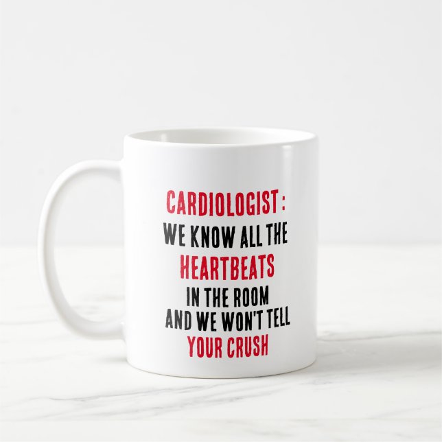 Caneca De Café Cardiologista... conhecemos todos os batimentos ca (Esquerda)