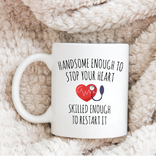 Caneca De Café Cardiologista, LEVE O SUFICIENTE PARA PARAR O CORA