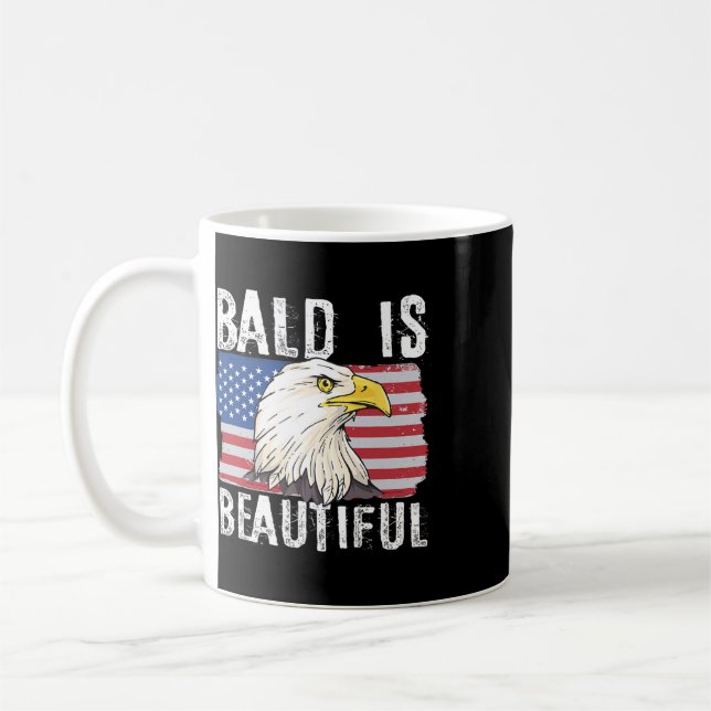 Caneca De Café Careca é Bela 4 de Julho Dia da Independência Bal (Esquerda)