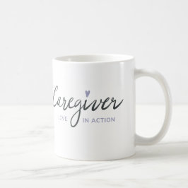 Caneca De Café Caregiver Love In Action Purple Heart Mug