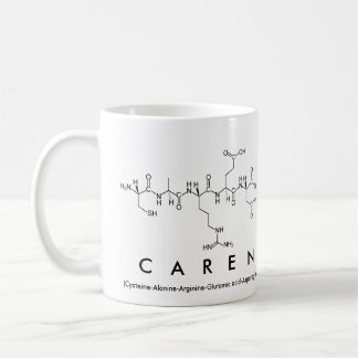 Caneca De Café Caren peptide name mug