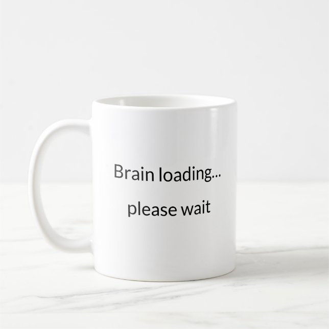 Caneca De Café Carga cerebral - Engraçada Caça-Preguiçoso (Esquerda)
