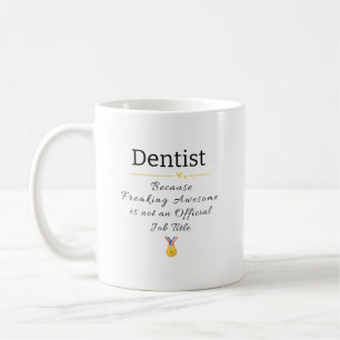 Caneca De Café Cargo Engraçado Dentista Título Café Mug