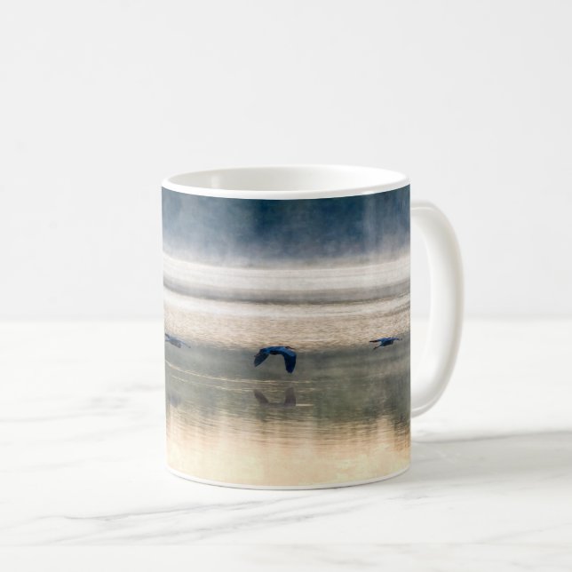 Caneca De Café Cargueiro Voo Painterly Coffee Mug (Frente Esquerda)