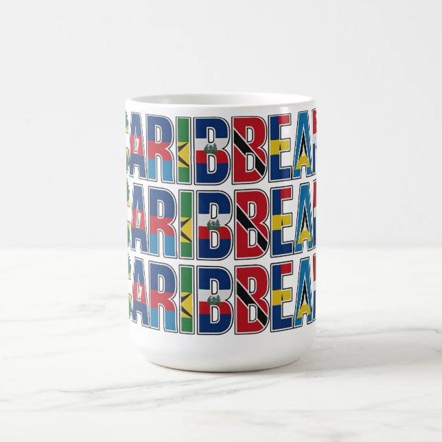 Caneca De Café Caribbean Flags (Centro)