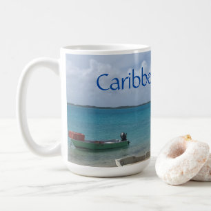 Caneca De Café Caribe Sonhando com o Bonaire Barcos de Pesca Ocea