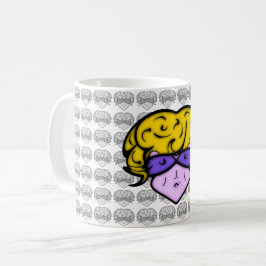 Caneca De Café Caricatura com marca de beleza e óculos v1.1