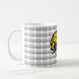 Caneca De Café Caricatura com marca de beleza e óculos v1.1