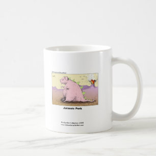 Caneca De Café Caricatura Hilariante de Pork Jurrasic