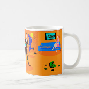 Caneca De Café Caricatura Retron Cocktail