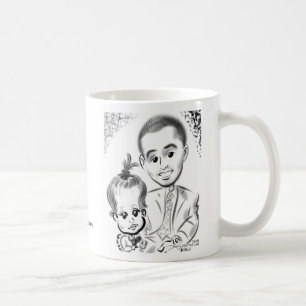 Caneca De Café Caricaturas 2014b do batismo de Douglaston