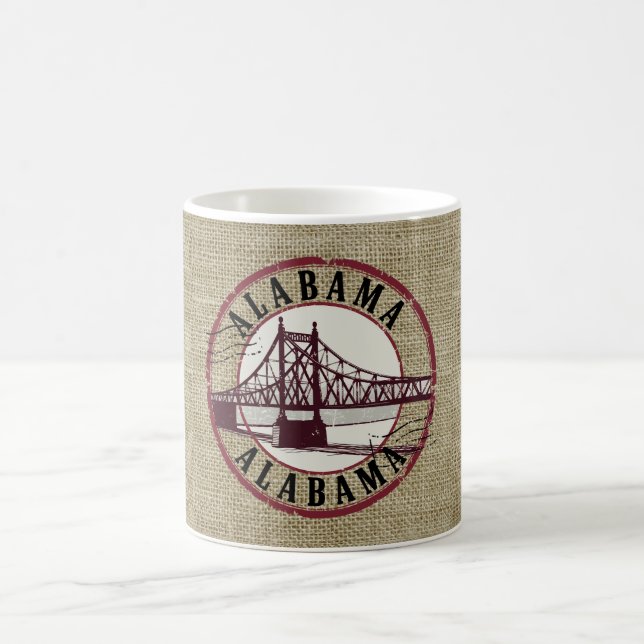 Caneca De Café Carimbo da ponte Retro Alabama (Centro)