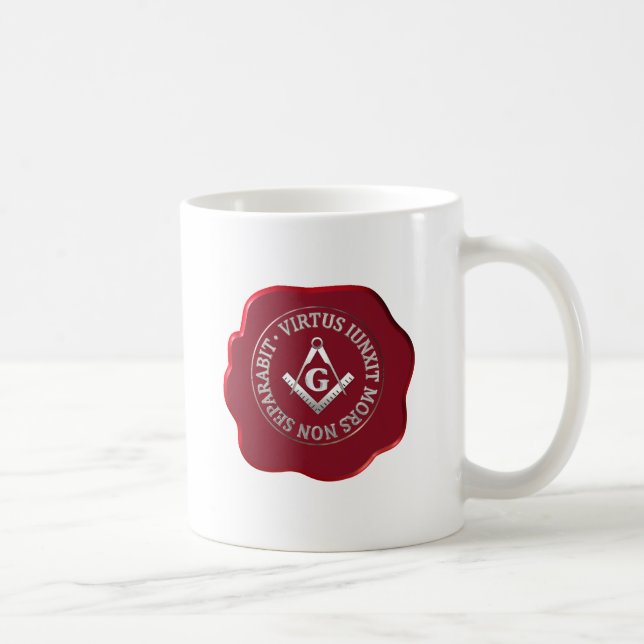 Caneca De Café Carimbo de cera maçônica (Direita)