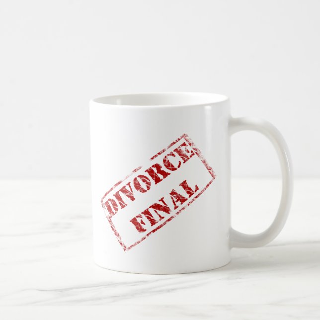 Caneca De Café Carimbo Final do Divorce (Direita)