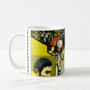 Caneca De Café Carimbo Histórico de Ciclistas da Guiné Equatorial