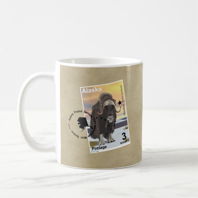 Caneca De Café Carimbo Muskox Souvenir (Esquerda)
