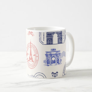 Caneca De Café Carimbo postal Correio Vintage e Poste o Office