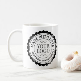Caneca De Café Carimbo - SEU TEXTO & LOGO 3