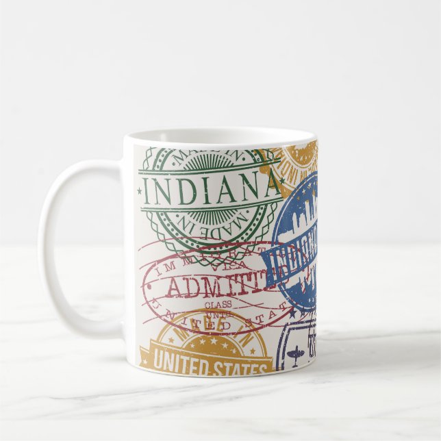 Caneca De Café Carimbos de Indianápolis: Conjunto de Focos de Via (Esquerda)
