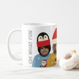 Caneca De Café Carinha Engraçada e Engraçada de Natal Feia Person