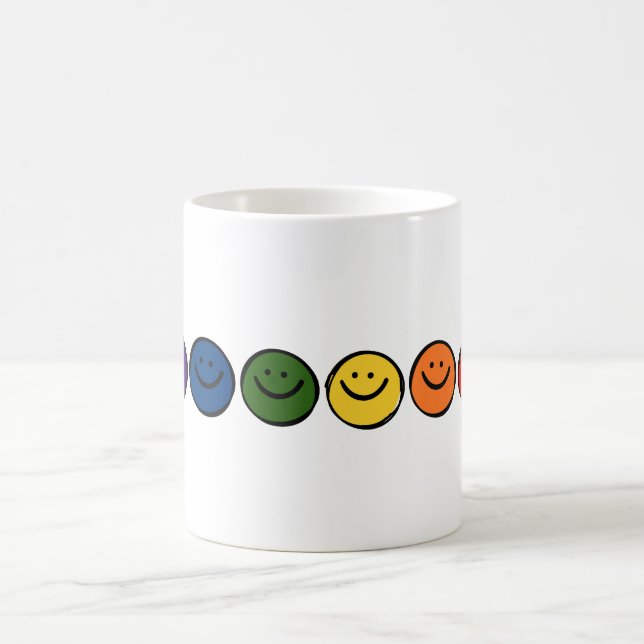 Caneca De Café  Carinhas Sorridentes Arco-Íris  (Centro)