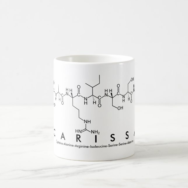 Caneca De Café Carissa peptide name mug (Centro)