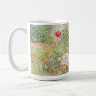 Caneca De Café Carl Larsson - Lisbeth No Jardim Flor
