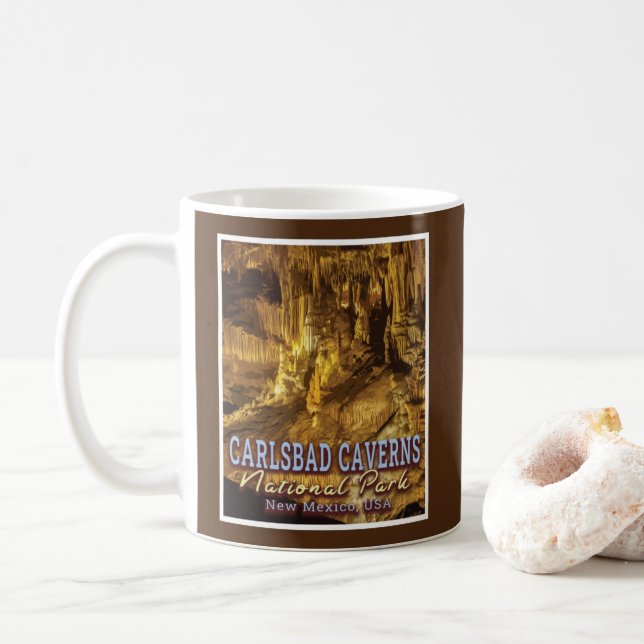 CANECA DE CAFÉ CARLSBAD CAVERNS NATIONAL PARK - NOVO MÉXICO (Com Donut)