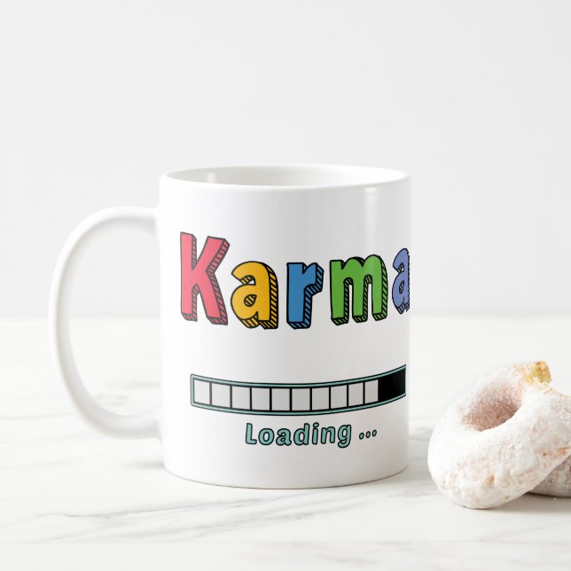Caneca De Café Carma Carregando...   (Com Donut)