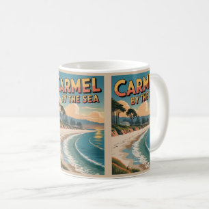 Caneca De Café Carmel pela costa pacifica da califórnia da praia