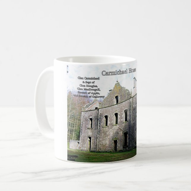 Caneca De Café Carmichael House - Scottish Carmichael Clan (Frente Esquerda)