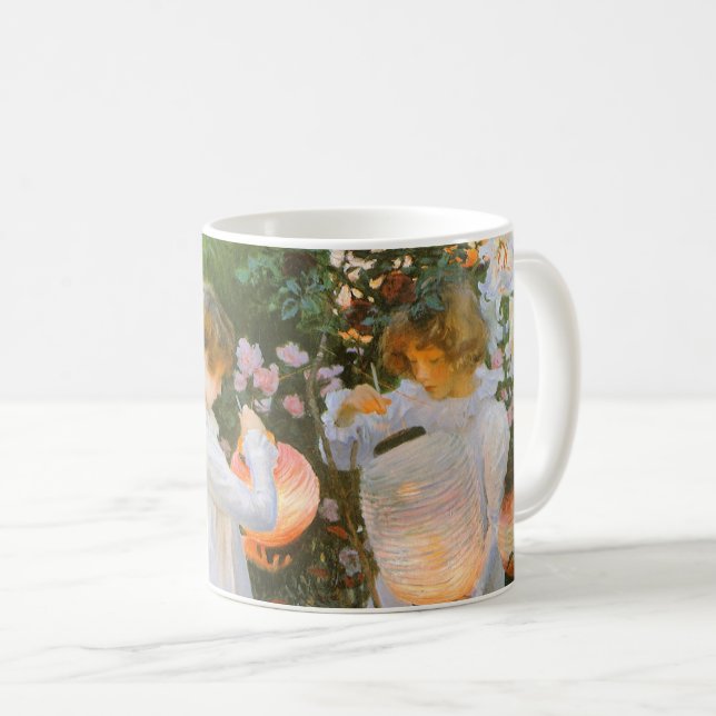 Caneca De Café Carnação, Lily, Lily, Rosa De John Singer Sargent (Frente Esquerda)