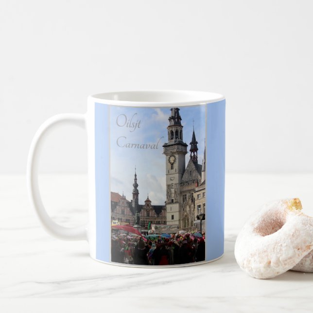 Caneca De Café Carnaval, Aalst, Bélgica (Com Donut)