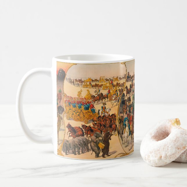 Caneca De Café Carnaval da Rua Ringling Brothers e Grande Desfile (Com Donut)