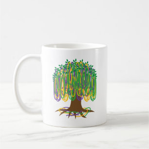 Caneca De Café Carnaval de Carnaval de Árvore Bead-Tree do Mardi