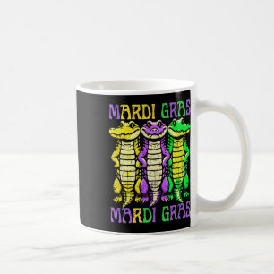 Caneca De Café Carnaval de crocodilo de Alligator Luisiana Mardi