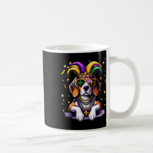 Caneca De Café Carnaval Festival de Cães Beagle com Contas Engraç