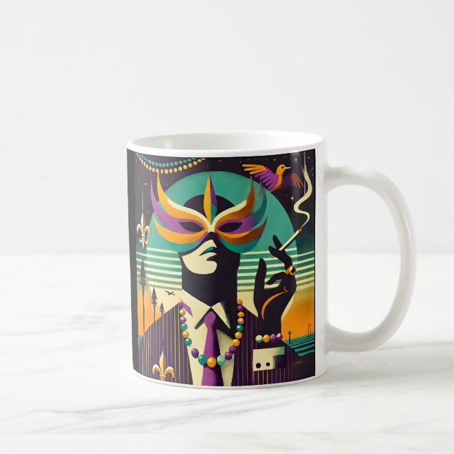 Caneca De Café Carnaval O Homem que Fuma (Direita)