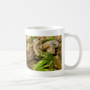 Caneca De Café Carne de bovino, brócolis e bagaço de cogumelos
