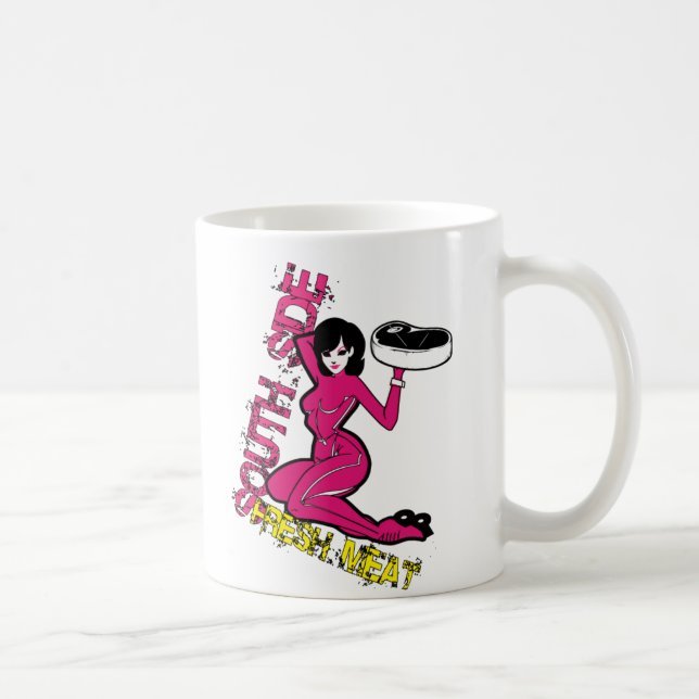 Caneca De Café Carne fresca da equipe de Derby do rolo do lado (Direita)