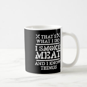 Caneca De Café Carne Fumada E Saber Coisas Engraçadas Rbecue Gril