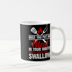 Caneca De Café Carne Suja Adulta Na Sua Boca Engraçada Churrasco