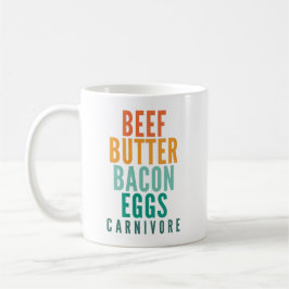 Caneca De Café Carnívoro de Ovos de Bacon de Carne de Bovino