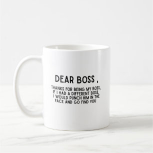 Caneca De Café Caro Chefe Engraçado Escritório