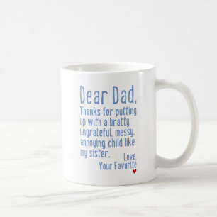 Caneca De Café Caro pai [versão da irmã]
